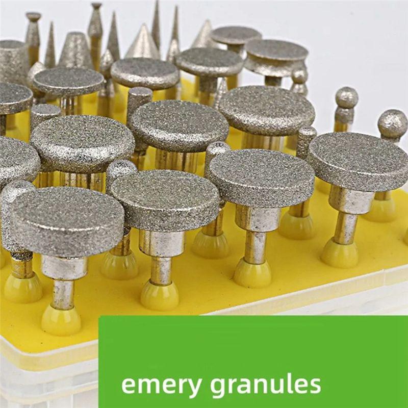 A20F- Grinding Head Set 3Mm Handle Grinding File Abrasive Rotary Tool Grinding Head File