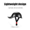 Retro Motorcycle Half Helmet with Adjustable Nylon Chin Strap Scoop Helmet Electric Car Helmet