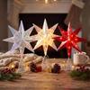 Iridescent/Red Luminous Octagonal Star Tree Topper - Christmas Decoration