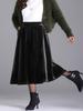 2025 Autumn/Winter High Waist Plus Size Golden Velvet Skirt