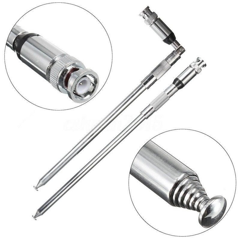 BNC Antenna Radio Receiver FM Radio Stainless Steel for Aviation BNC Interphone 118-136MHZ Consumer Electronics