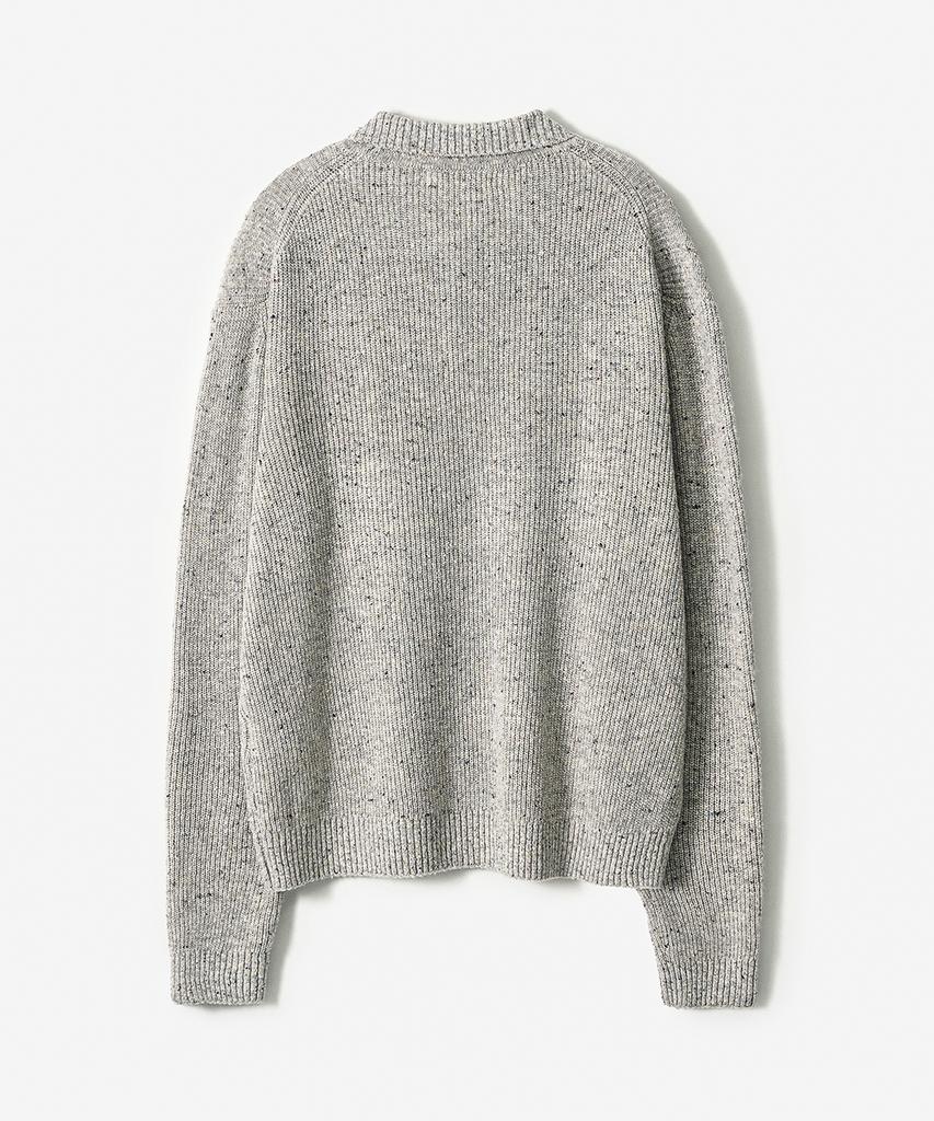 TRIP LE SENS Nef Yarn Wool Collar Knit_Gray