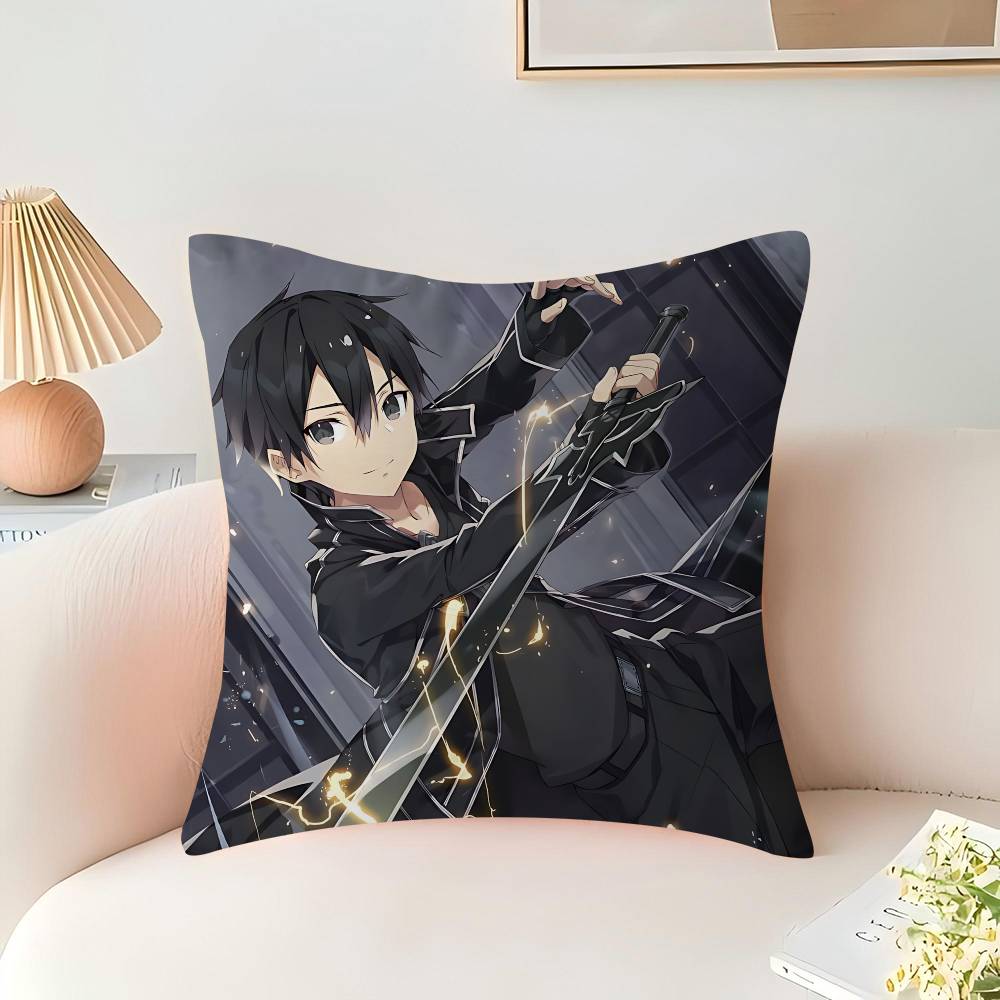 Anime SAO K-Kirigaya-Kazuto Personalisiertes Bild Text Heimdeko Kissen Haushaltsgeschenke 45x45cm