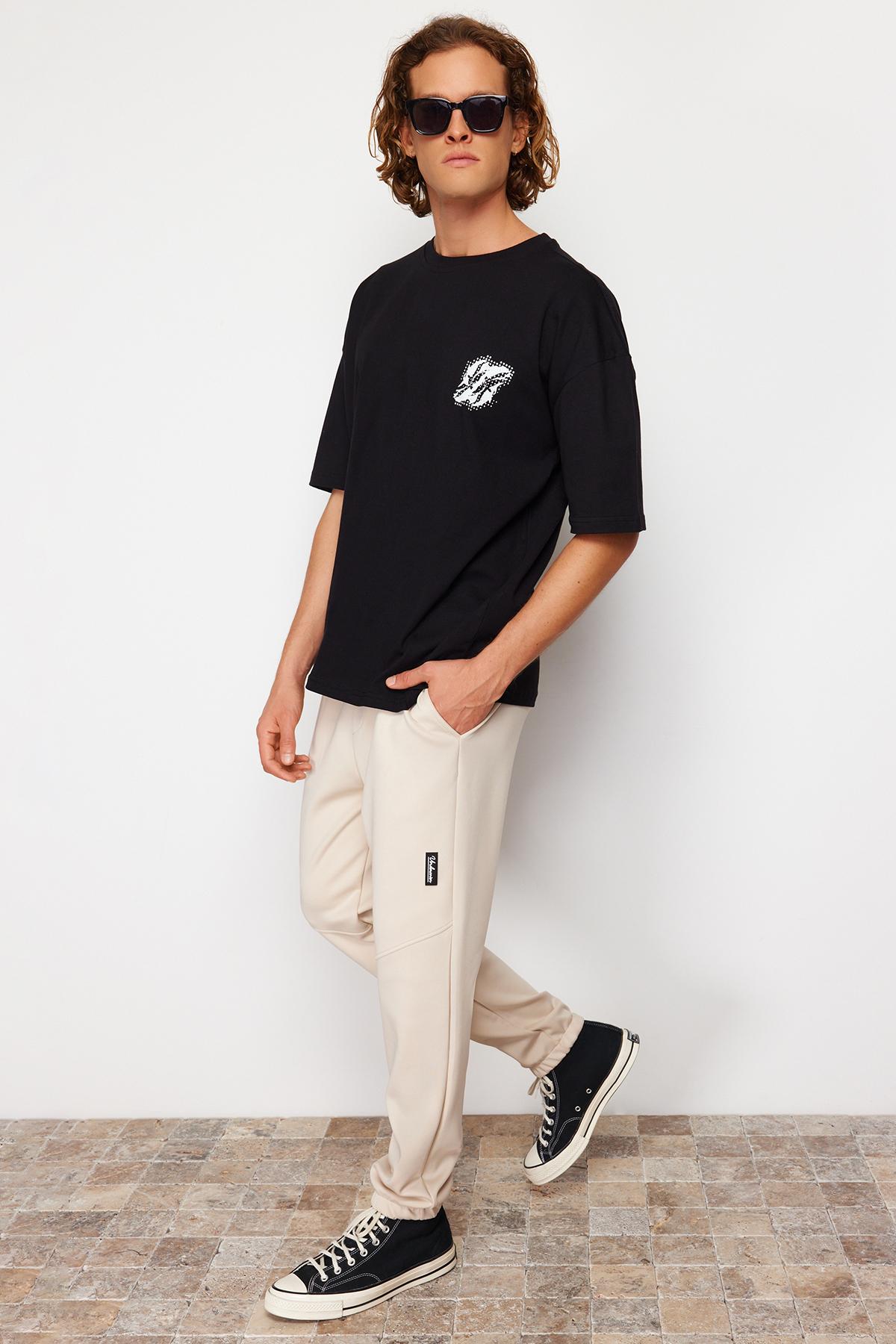 

Женские спортивные штаны, модные новые сезонные бежевые спортивные штаны обычного кроя с маркировкой и резиновыми штанинами