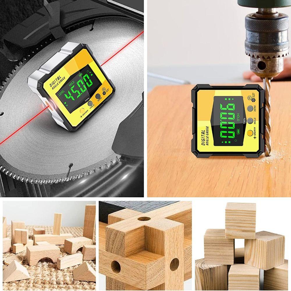 Four Sided Magnetic Digital Inclinometer Rechargeable Digital Angle Finder Angle Level  Home