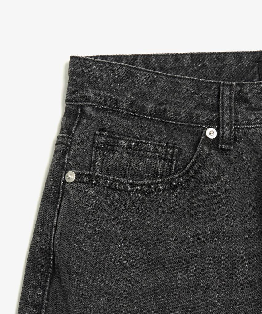 TOFFEE Wide Denim Pants (Deep Grey)