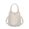 New first-layer cowhide bag, high-end niche design women's bag, spring and summer leather single shoulder crossbody bucket bag