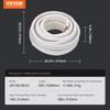 15240mm Mini Split Line Set, 6.4 & 9.5mm O.D Copper Pipes Tubing and Triple-Layer Insulation, for Mini Split Air Conditioning Refrigerant or Heating