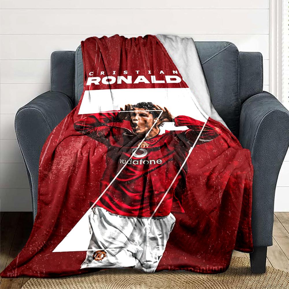 Soccer Player Action Blankets Flannel Printed Breathable Warm Throw Blanket for Home Office Bedspreads 0708a147