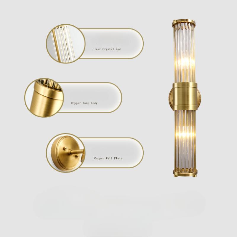 Modern Bedside Wall Lights Crystal Wall Lamp for Corridor Entrance Stairs Balcony Bedroom Living Room