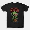 Herren Schwarzes Print-T-Shirt Little Shop Of Horrors Kein-Schnitt-Transferpapier-Druck Baumwoll-T-Shirt