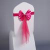 1Pcs Multi Color Chair Bandage Bowknot with Elastic Band Chair Sash Decoration Bow Knot Tie Wedding Chair Ribbon