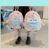 Mochila Fofa de Pelúcia Animal Pinguim para Crianças com Material Respirável e Impermeável para Bebês e Crianças