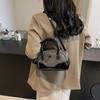 Premium sense retro contrasting color portable bowling bag women 2025 new trendy shoulder bag versatile messenger bag