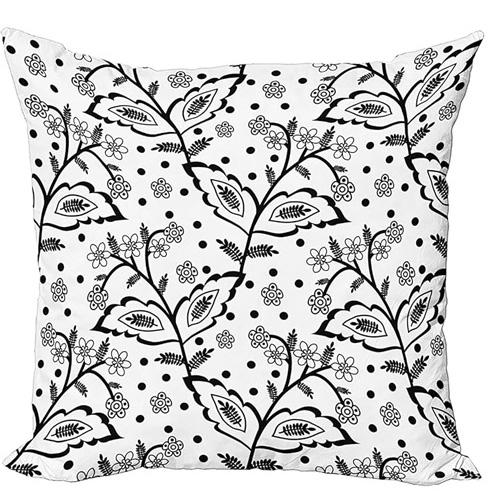 Home Decor Black and White Floral Botanical Pillow Covers Pattern Cushion Cover Suitable for Sofa Bedroom Car Pillow Cover
