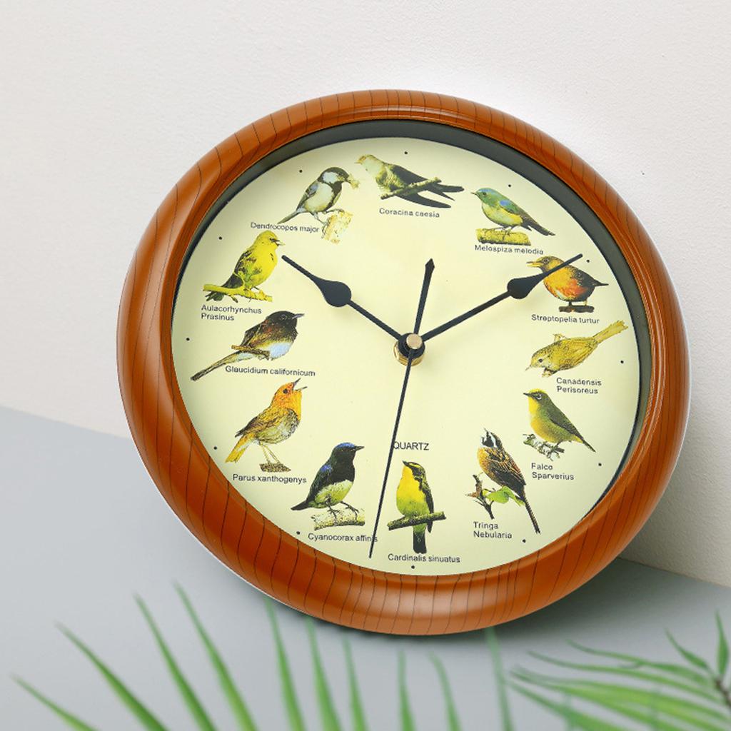 10 Inch Round Wall Clock  Time Clock Bird Sings Wall Clock Christmas With Music