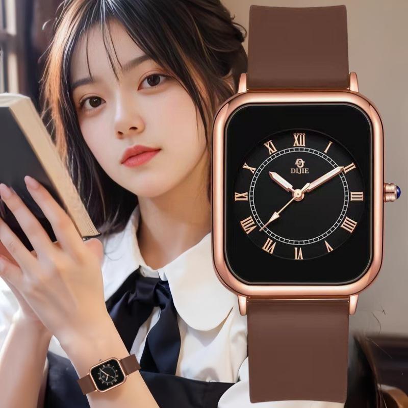 Fashion Temperament Light Luxury Casual Silicone High Value Versatile Couple Women'S Watch Watch
