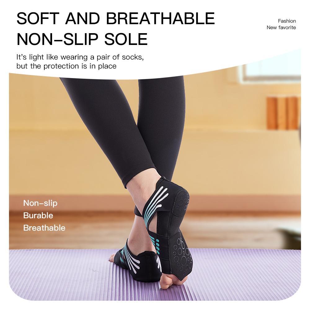 Professionelle Damen Yoga-Schuhe Rutschfest Fitnessstudio Flach Weich Anti-Rutsch-Sohle Ballett Fitness Tanz Pilates Yoga Socken