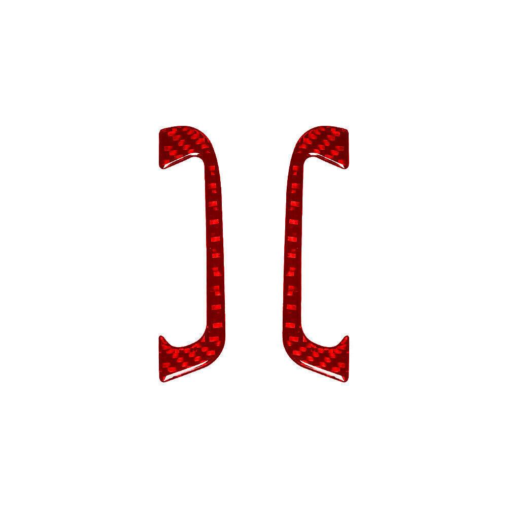 2Pcs Red Carbon Fiber Interior A-pillar Air Vent Cover Trim For Dodge Durango