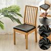 1Pc Pu Leather Chair Cushion Cover Dining Room Chair Seat Cover Solid Color Chair Seat Cushion Cover for Living Room Kitchen