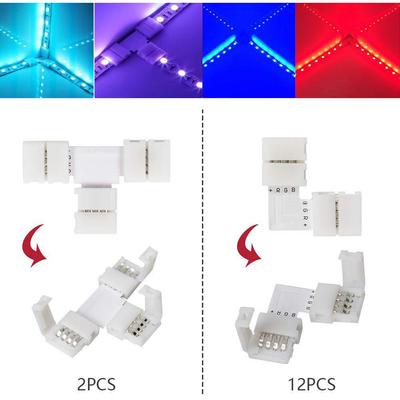 95 Stück 5050 LED-Streifenverbinder-Set mit T-förmigen L-förmigen Streifenbrücken LED-Streifenzubehör Lichtdrahtverbindung