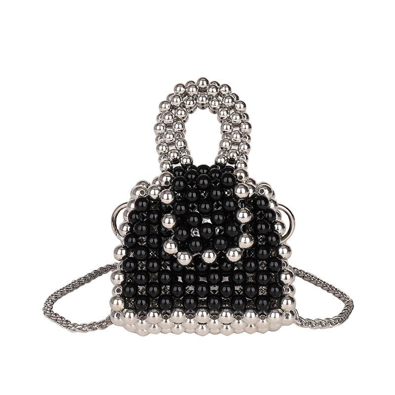 

Small Womens Chain Shoulder Bag With Woven Design And Card Pocket For Daily Use