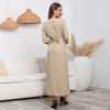 Elegant European & American Solid Color Cardigan Three-Piece Set for Middle East 