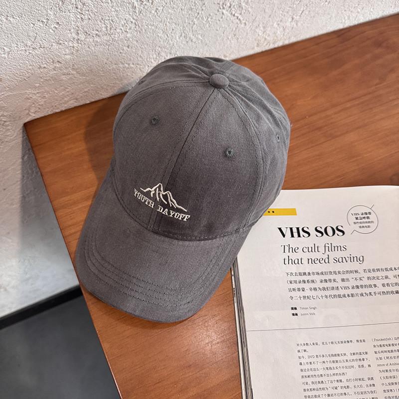 

Женская вышитая буква Повседневная дышащая хлопковая бейсболка с изогнутым козырьком Gray