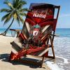 Custom Name Personalized LFC Print Beach Towel, for Trip Camping Beach Party Home Decor, Birthday Gift for Family & Friends