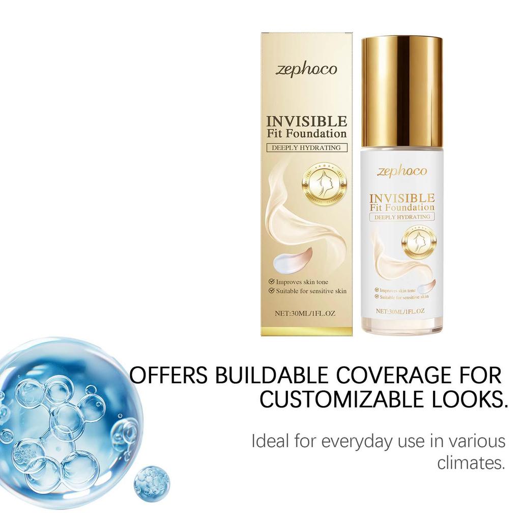 Zephoco 2-in-1 Long-lasting Matte Foundation: Moisturizing, Natural, and Refreshing Daily Makeup.