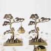 Alloy Welcome Pine Shaped Hanging Incense Burners, Retro Home Indoor Tea Room Crafts Decorations, Small Aromatherapy Burner, 1Pc