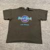 Maglietta Vintage Hard-Rock Cafe Las-Vegas Anni '90 Taglia L 22x24 Punto Singolo Nera