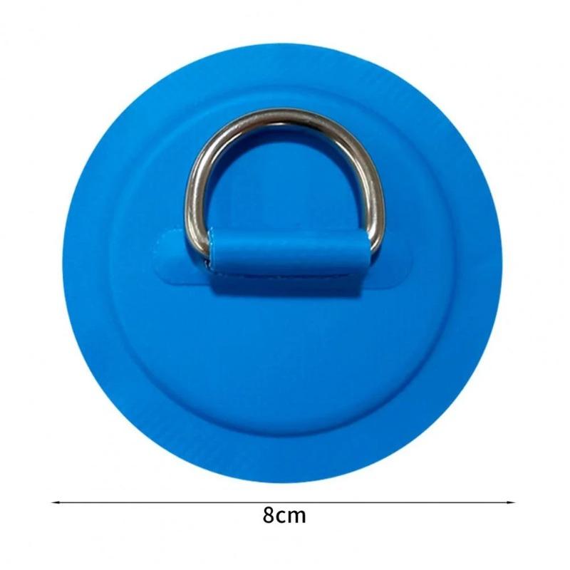 1PC Surfboard Dinghy Boat PVC Patch with Stainless Steel D Ring Pad/Patch Inflatable Boat Patch Deck Rigging Sup Bungee Rope Kit