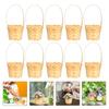 10Pcs Mini Wicker Baskets Bamboo Woven Storage Basket Gift Container for Wedding Party Table Decor Craft DIY Projects