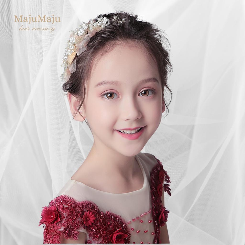 Hair Accessories Piano Recital Head Dress Girls Children Handmade Arrangement Hair Ornament [MajuMaju] (A) (PHC40-B)