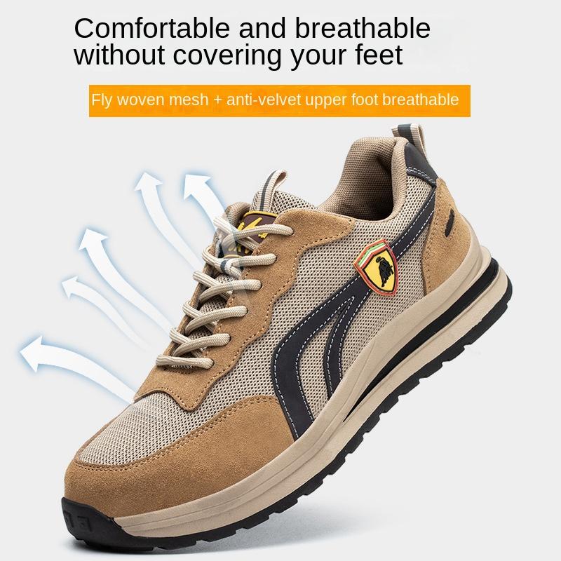 Labor Insurance Shoes Men's Four-season Anti-smashing and Anti-piercing Steel Head Work Shoes Non-slip and Deodorant Safety Shoes