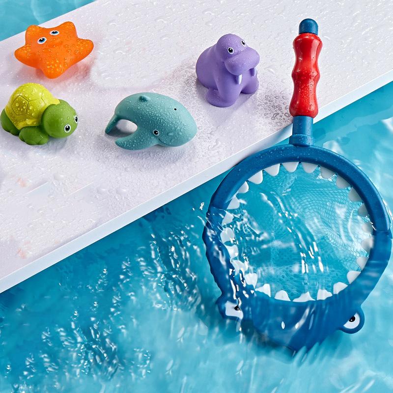 Fishing Toys Network Bag Pick up Octopu Starfish Change Color Kid Toy Swimming Summer Play Water Bath Doll Water Spray Bath toys
