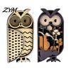 Hollow Carved Wood Art Crafts Multi Layer Wooden Owl Figurine, 3D Layered Crafts, Creative Exquisite for Living Room Carving Animal Ornaments
