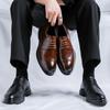Módní pánské společenské boty na šněrování Módní společenské pánské boty Klasické kožené pánské oblekové boty Módní brogue společenské boty Pánské Oxfords
