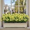 4PCS UV Resistant Artificial Silk Pansy Flowers Outdoor Spring Flowers Pansies Wildflower Plants Faux Impatiens White