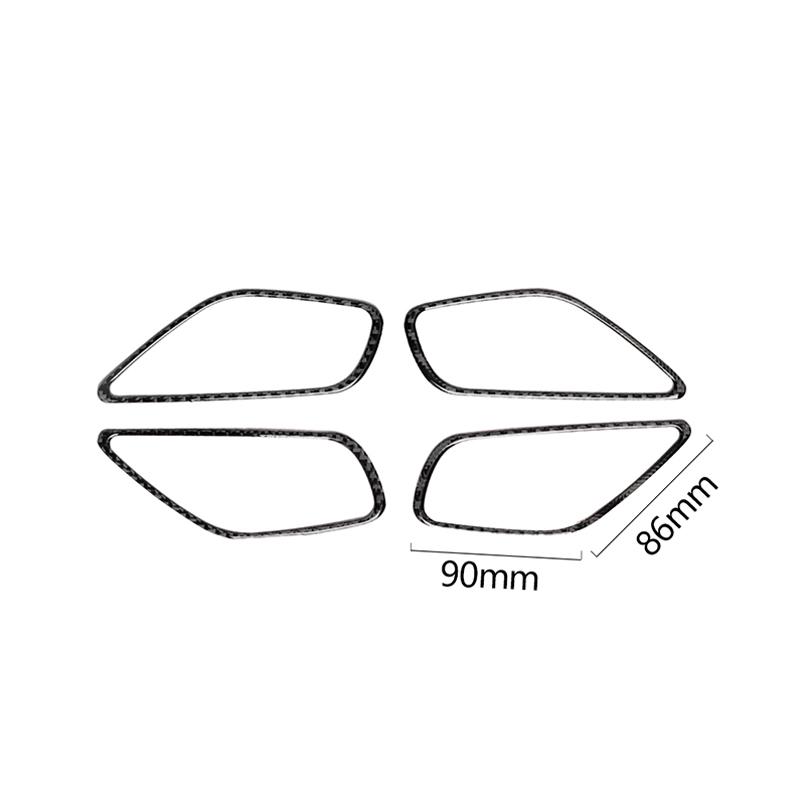 For Mazda 3 Axela 2017-2018 4PCS Real Carbon Fiber Door Handle Frame Sticker Trim Car Interior Accessories Car Interior