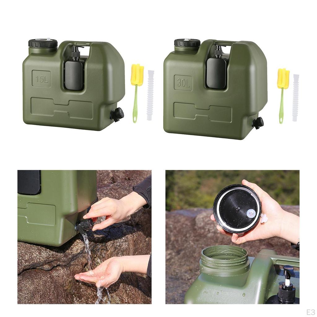 Camping Water Jug Leakproof Bucket With Spigot Hand Soap Dispenser Portable Container Large