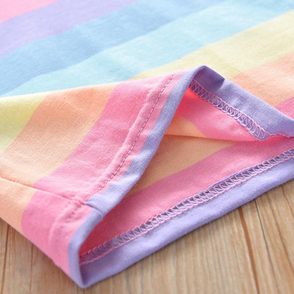 Kids Girls Rainbow-Print Tank Top and Shorts Set