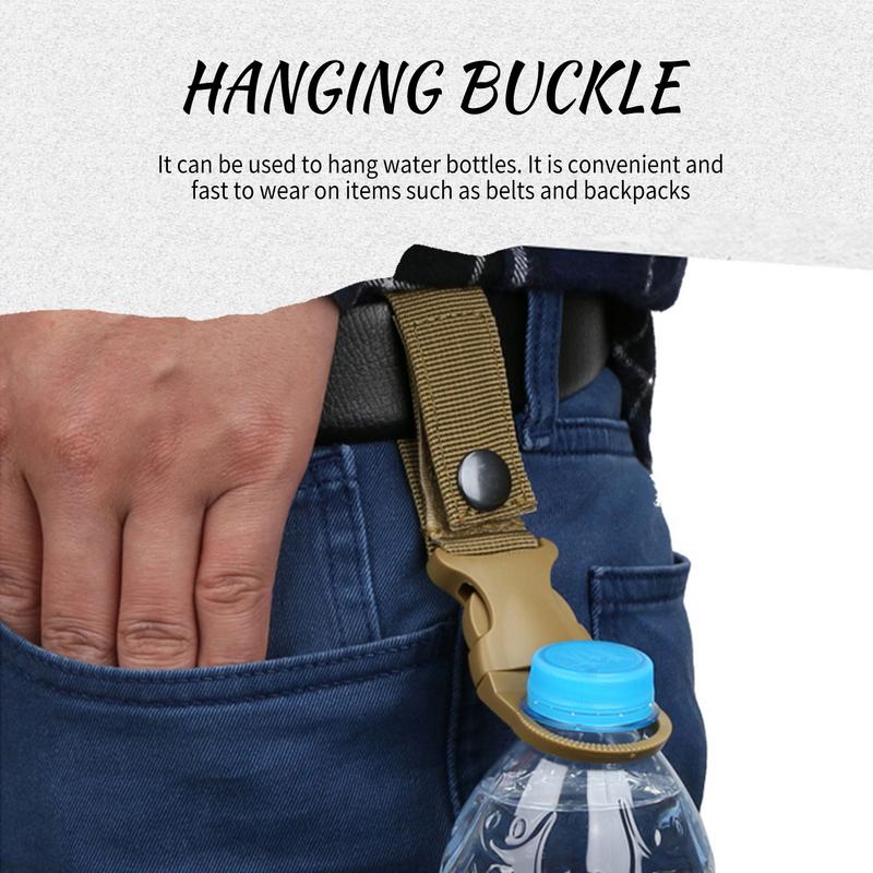 Outdoor Waterbottle Buckle Hook Webbing Buckle Hook Climb Carabiner Belt Backpack Hanger Camp Water Bottle Holder Clips Holder