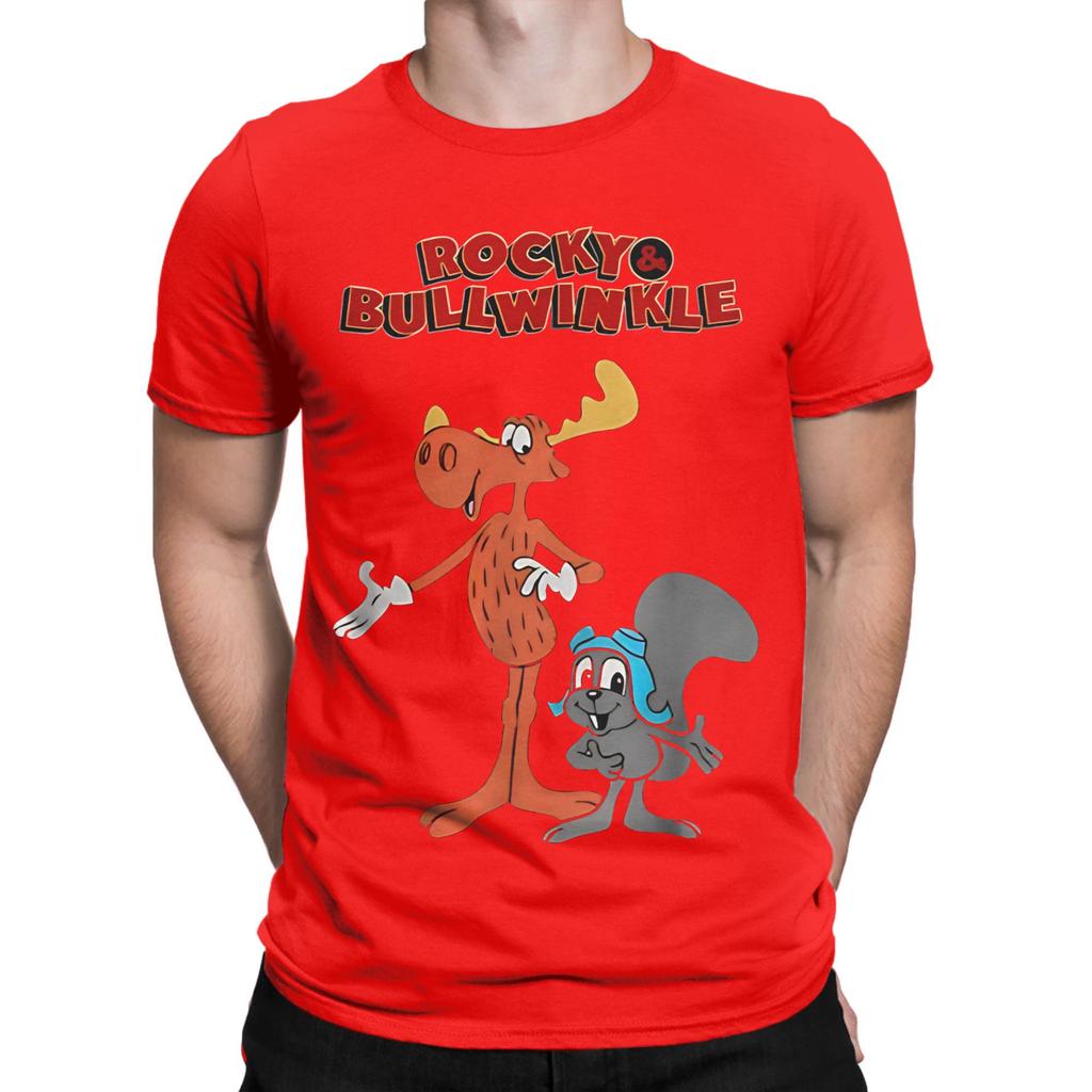 Bullwinkle Bullwinkle w Bullwinkle Novelty Graphic 100 Cotton TShirt The Adventures of rRocky and Bullwinkle Tees Tops For Unisex