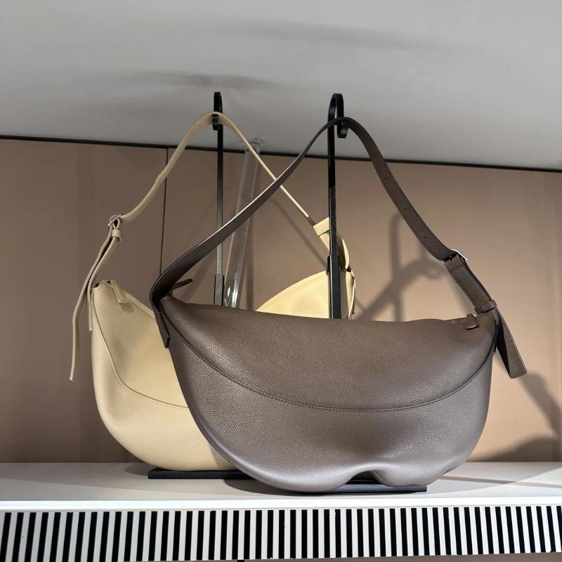 New Half-moon Bag Internet Celebrity Explosion First-layer Cowhide Bag Light Luxury High-end Single Shoulder Armpit Bag