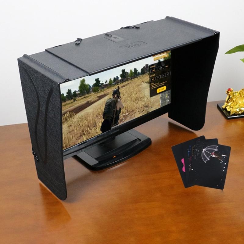 27inch LCD LED Video Monitor Hood Sunshade Sunhood Monitor Frame Computer Monitor Sunshade Desktop Protective Hood