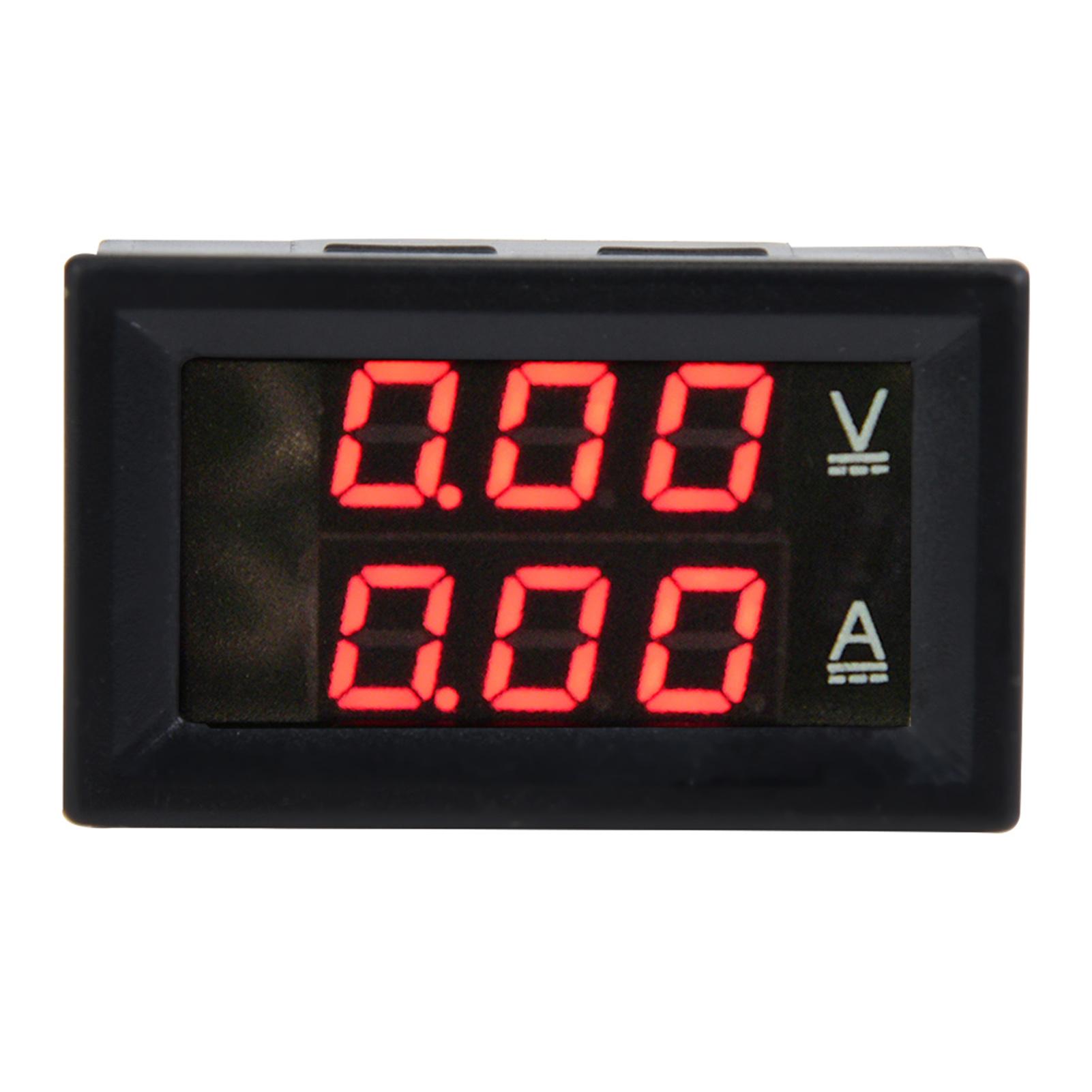 

3 Digit DC 0 100V 50A 10A Voltmeter Ammeter Gauge Dual LED Panel (Red & Red 10A)