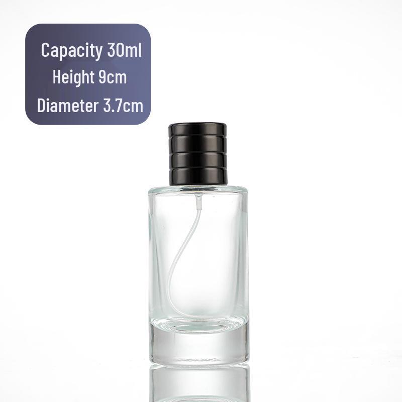 Thick-soled Round-mouth Transparent Fine Mist Refillable Perfume Bottle for Cosmetics and Hydration Samples