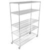 5 Tier 7500lbs Capacity Garage Shelving with Wheels & Shelf Liner Solid Steel Wire Rack for Pantry Garage Commercial Industrials